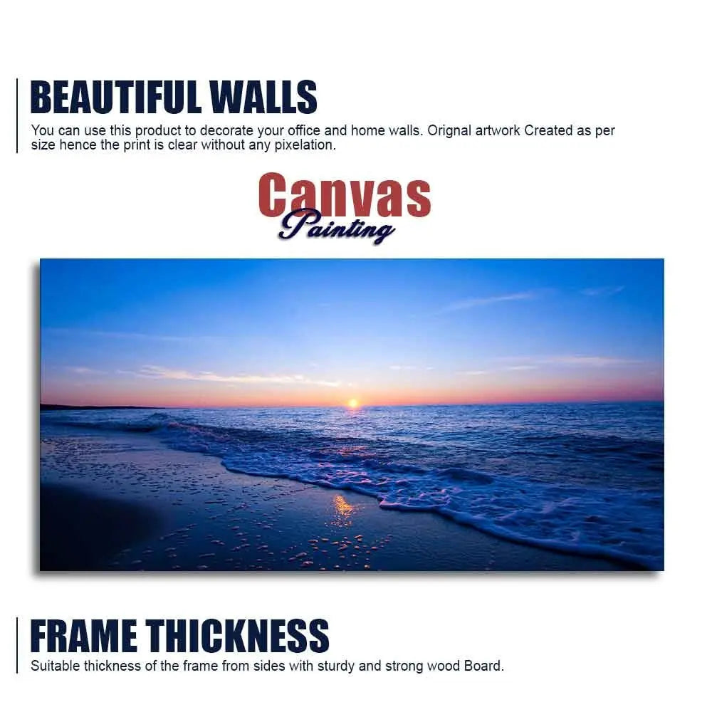 Sunset Sea Horizon Premium Canvas Wall Painting Decor Mantra