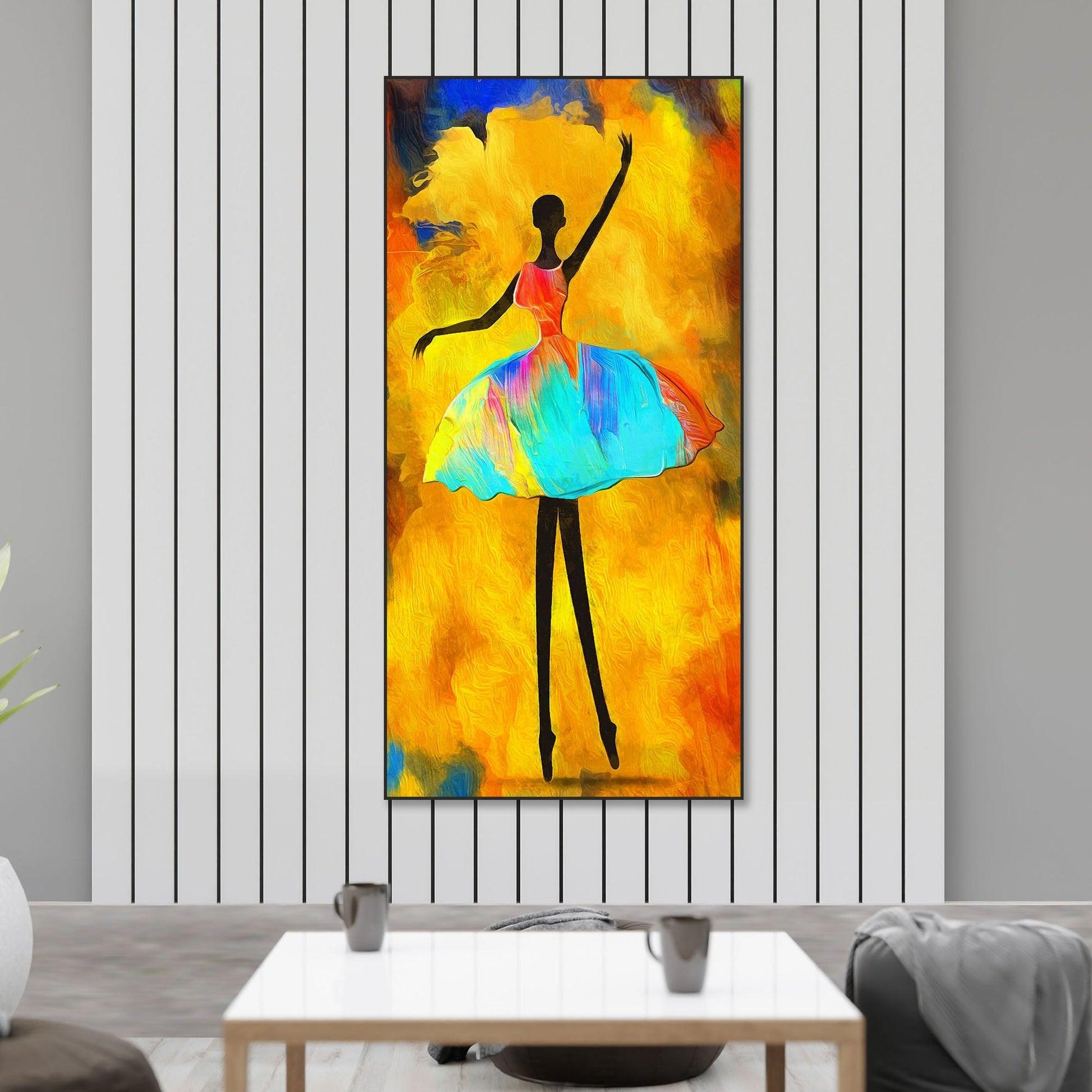Ballerina Floating Canvas Wall Painting - Decor Mantra 