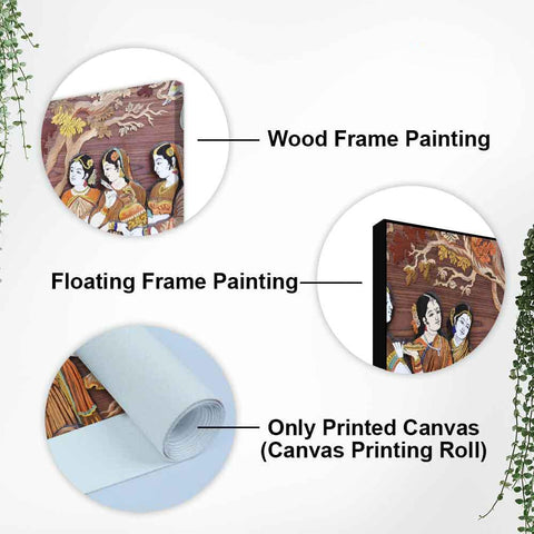 Radha Krishna Rasleela Canvas Wall Painting - Decor Mantra 