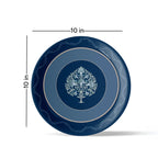 Elegant Blue and White Plate Blue Pottery Inspired floral tree plate - Harshita Craft