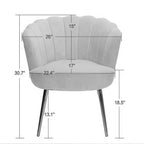 Green Color Crafted Shell Design Lounge Chair DECORMANTRA
