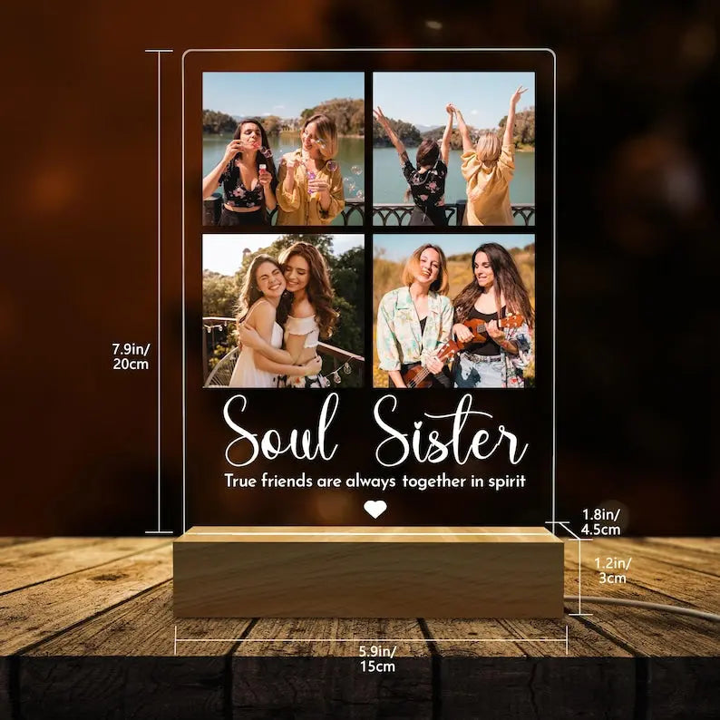 Custom Photo Night Light Gifts for Friends, Custom Frame Gift for Her, Gift for Him, Personalized Sign Christmas Gift, Personalized Gifts - Harshita Craft