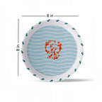 Sea-Inspired geometry fish Abstract Art Collection Porcelain Wall Plate - Harshita Craft