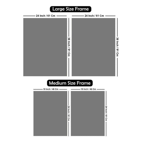 Premium Triangle Pattern Shapes Acrylic Floating Wall Painting Set Of 2 - Decor Mantra 