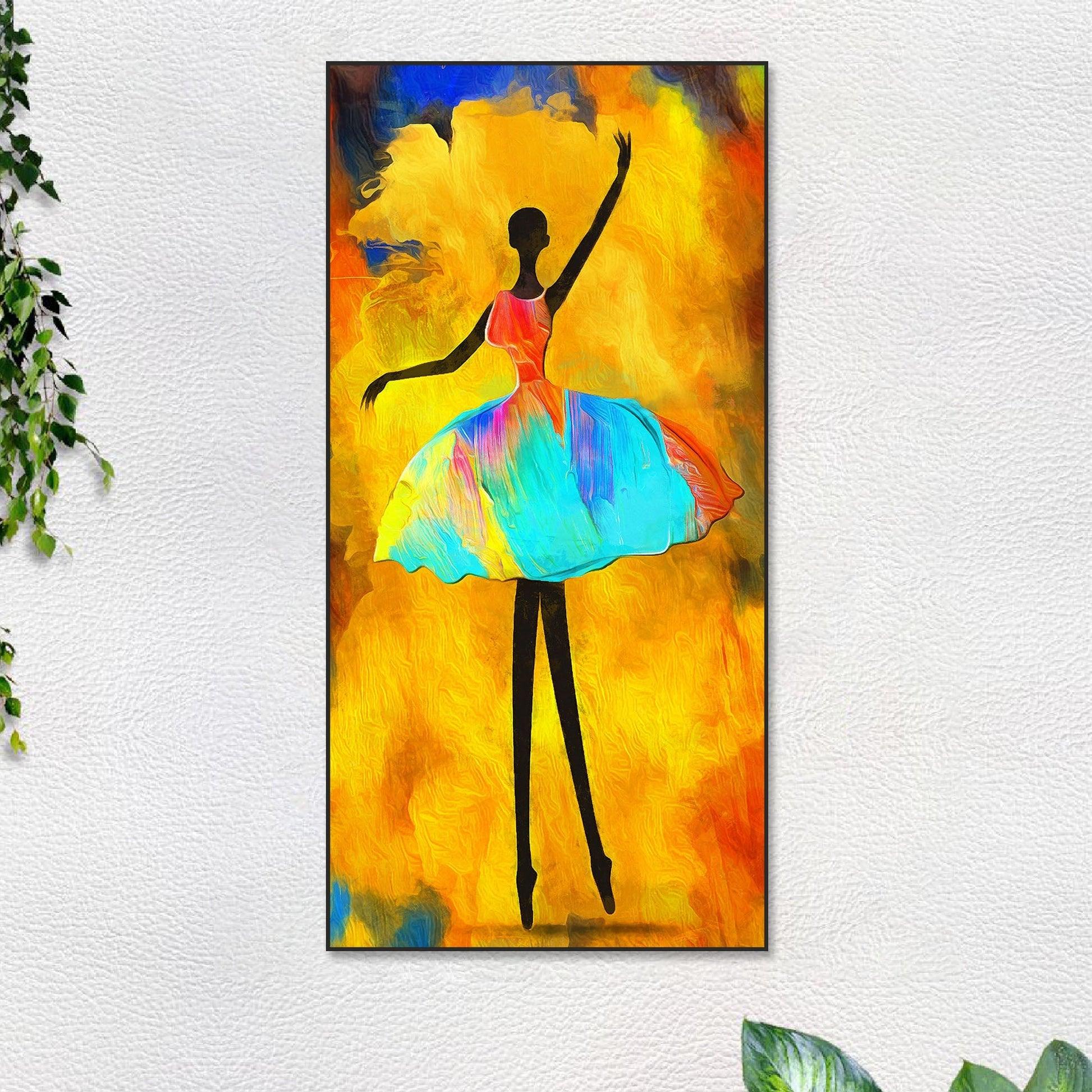 Ballerina Floating Canvas Wall Painting - Decor Mantra 