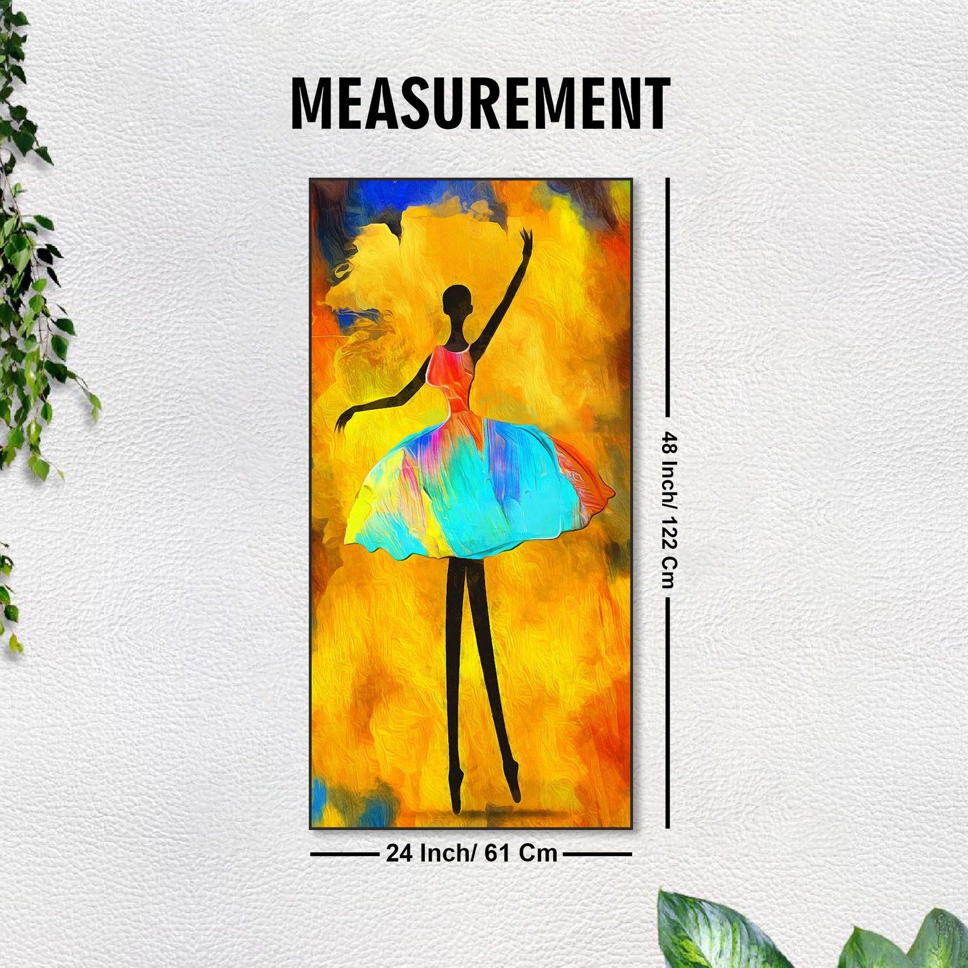 Ballerina Floating Canvas Wall Painting - Decor Mantra 