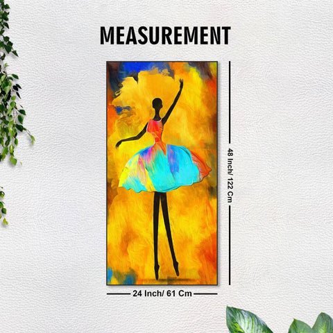 Ballerina Floating Canvas Wall Painting - Decor Mantra 