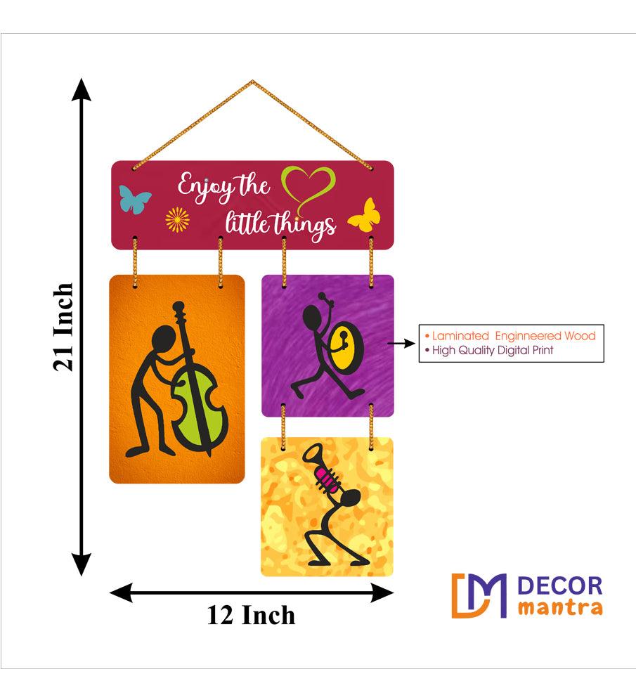 Enjoy The Little Things Decorative Wall Art Mdf Wooden Wall Hanger For Living Room | Bedroom | Home Decor | Office | Gifts | Quotes Item | Wall Hanging For Home Decoration (Wh_6503N) - Decor Mantra 