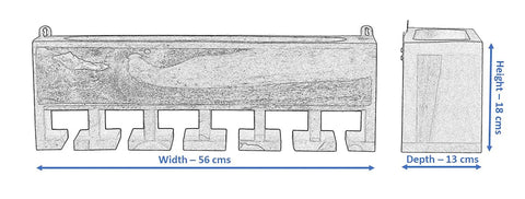 Yellow Natural Decorative Teak Wood Wall Mounted Mini Bar Shelf - Decor Mantra 