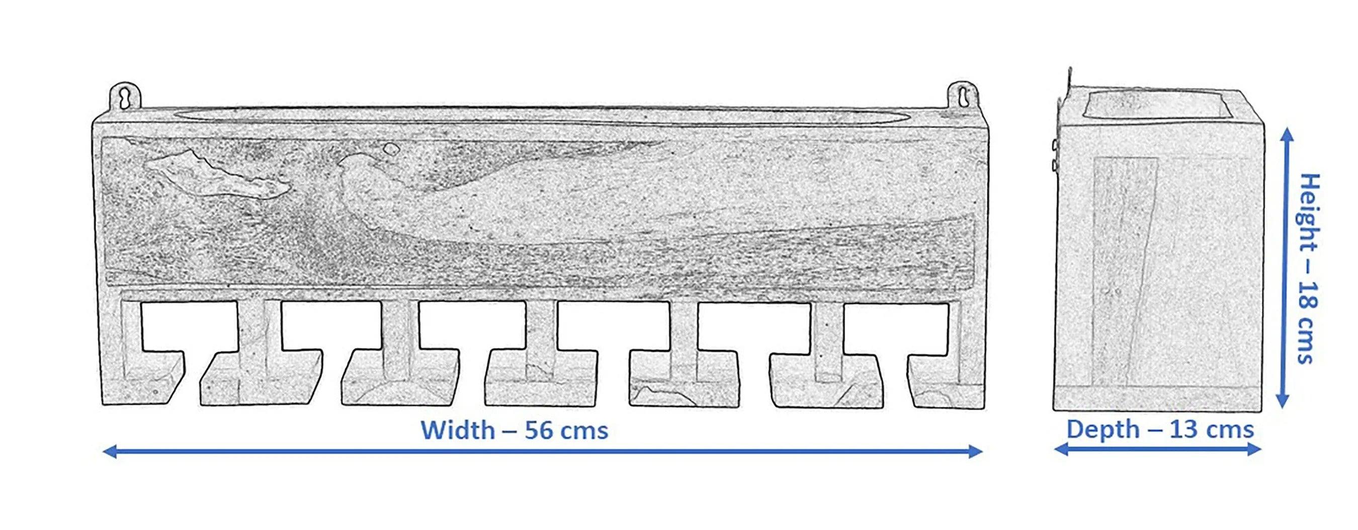 Premium Dark Color Walnut Wood Wall Mounted Mini Bar Shelf - Decor Mantra 