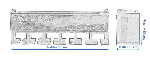 Premium Dark Color Walnut Wood Wall Mounted Mini Bar Shelf - Decor Mantra 