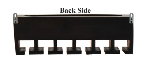 Premium Dark Color Walnut Wood Wall Mounted Mini Bar Shelf - Decor Mantra 