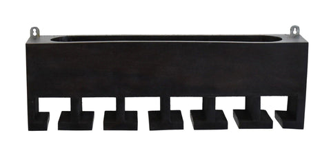 Premium Dark Color Walnut Wood Wall Mounted Mini Bar Shelf - Decor Mantra 