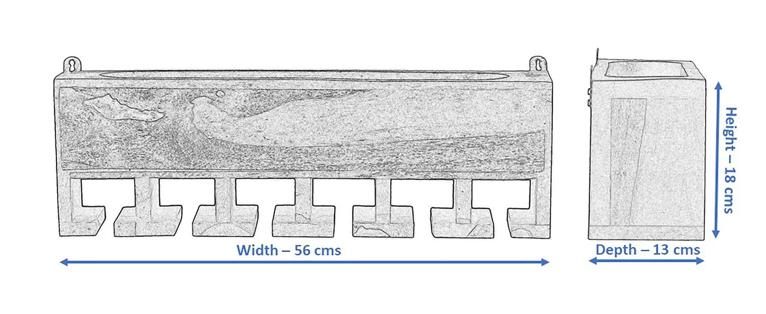 Premium Dark Red Mahagony Wood Wall Mounted Mini Bar Shelf - Decor Mantra 