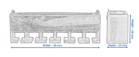 Premium Dark Red Mahagony Wood Wall Mounted Mini Bar Shelf - Decor Mantra 