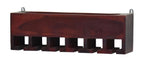 Premium Dark Red Mahagony Wood Wall Mounted Mini Bar Shelf - Decor Mantra 