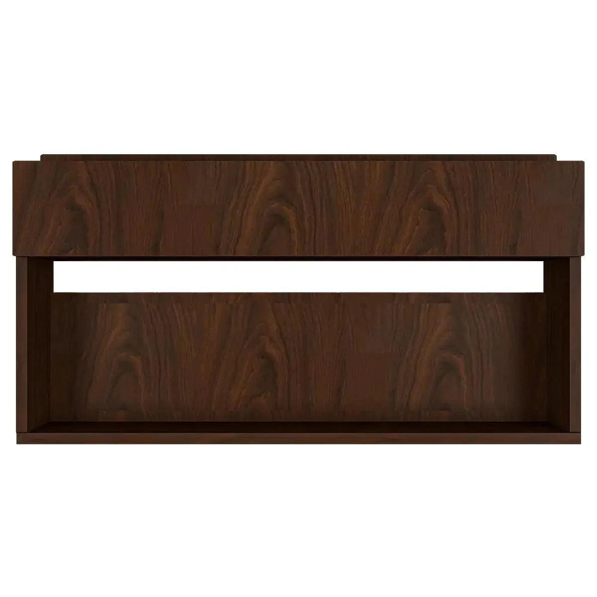 Designer Modish Look Backlit MDF Mini Bar Shelf in Walnut Finish - Decor Mantra 