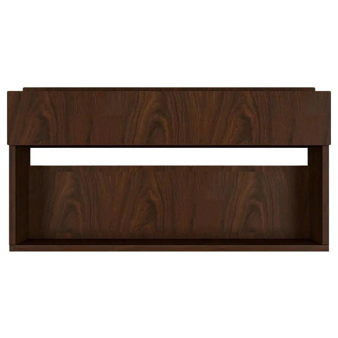 Designer Modish Look Backlit MDF Mini Bar Shelf in Walnut Finish - Decor Mantra 