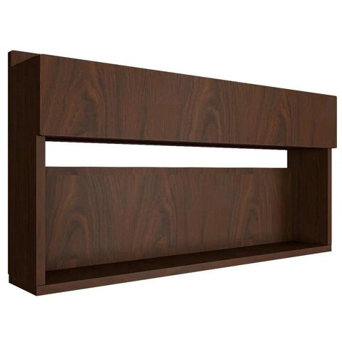 Designer Modish Look Backlit MDF Mini Bar Shelf in Walnut Finish - Decor Mantra 