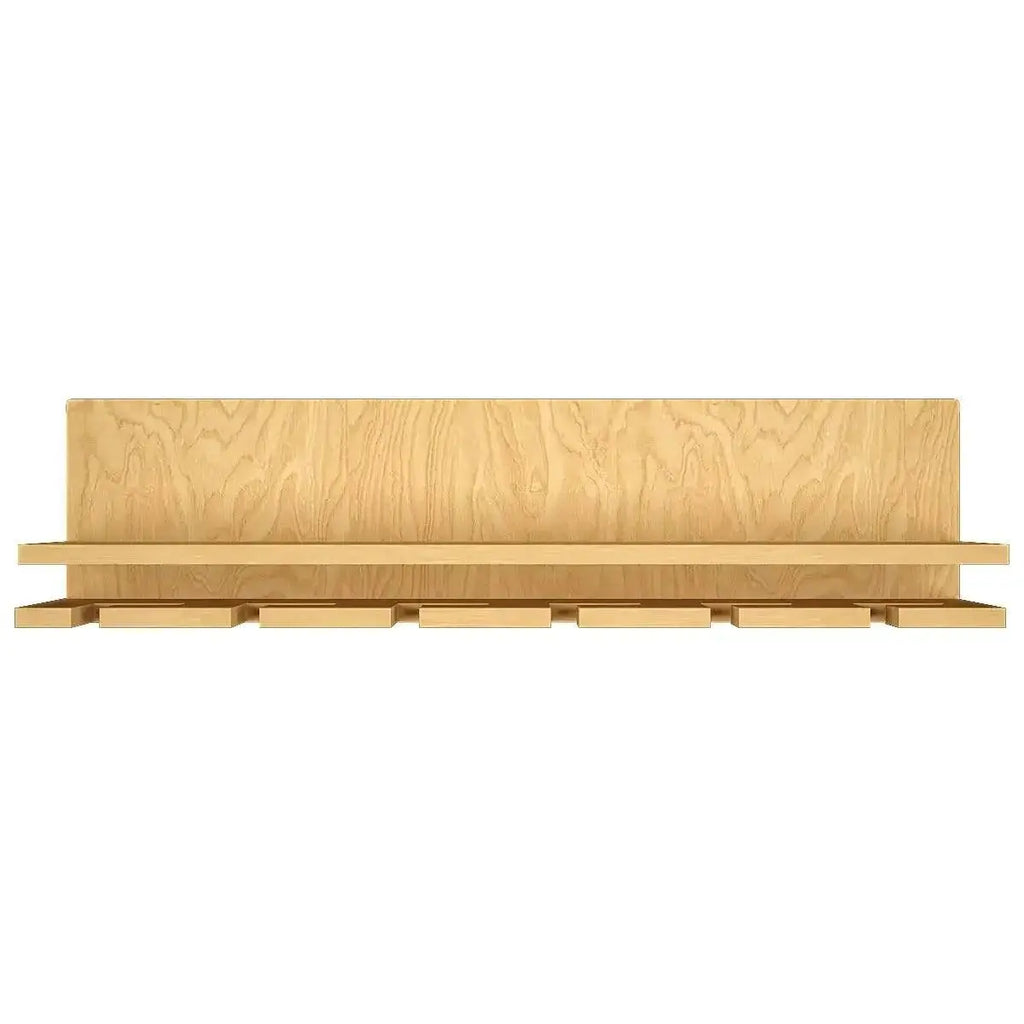 Aesthetic Backlit Look MDF Wooden Mini Bar Shelf in Light Oak Finish - Decor Mantra 