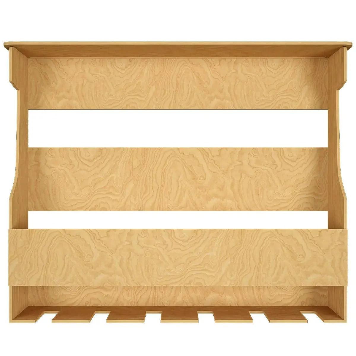 Premium Quality Decorative Backlit MDF Mini Bar Shelf in Light Oak Finish - Decor Mantra 