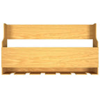 Minimalist Designer Backlit MDF Wall Mounted Mini Bar Shelf in Light Oak Finish - Decor Mantra 