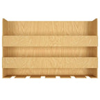 Aesthetic Look Backlit Wooden Wall Mounted Mini Bar Shelf in Light Oak Finish - Decor Mantra 