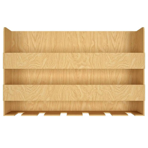 Aesthetic Look Backlit Wooden Wall Mounted Mini Bar Shelf in Light Oak Finish - Decor Mantra 
