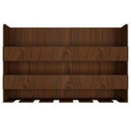 Sturdy Designer Backlit MDF Bar Wall Shelf / Mini Bar Shelf in Walnut Finish - Decor Mantra 