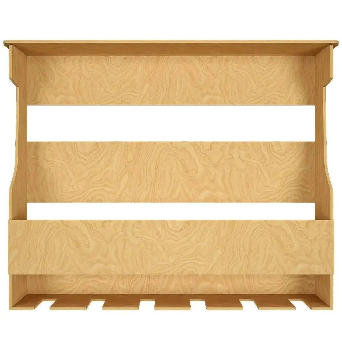 Premium High Quality Backlit Design Bar Wall Shelf / Mini Bar Shelf in Light Oak Finish - Decor Mantra 