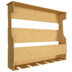 Premium High Quality Backlit Design Bar Wall Shelf / Mini Bar Shelf in Light Oak Finish - Decor Mantra 
