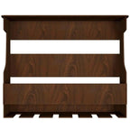 Backlit Design MDF Bar Wall Shelf / Mini Bar Shelf in Walnut Finish - Decor Mantra 