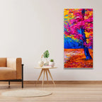 Beautiful Autumn Season Colorful Trees Wall Painting DECORMANTRA