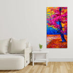 Beautiful Autumn Season Colorful Trees Wall Painting DECORMANTRA