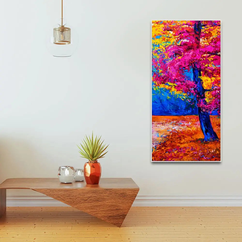 Beautiful Autumn Season Colorful Trees Wall Painting DECORMANTRA