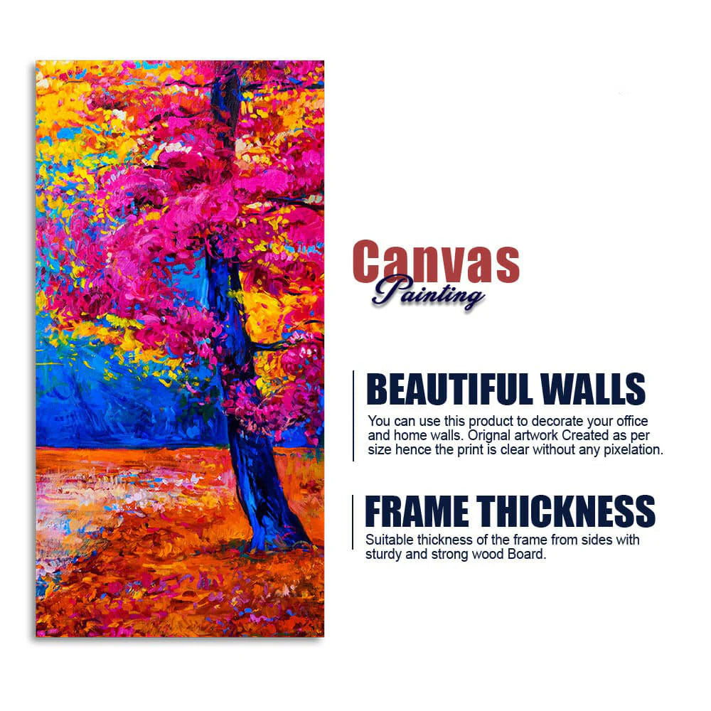 Beautiful Autumn Season Colorful Trees Wall Painting DECORMANTRA