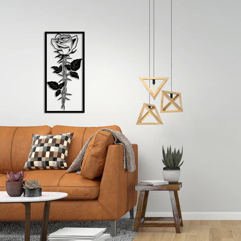 Beautiful Big Rose Metal Wall Art Decor Mantra