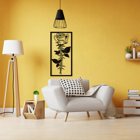Beautiful Big Rose Metal Wall Art Decor Mantra