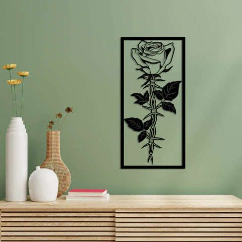 Beautiful Big Rose Metal Wall Art Decor Mantra