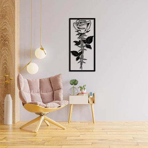 Beautiful Big Rose Metal Wall Art