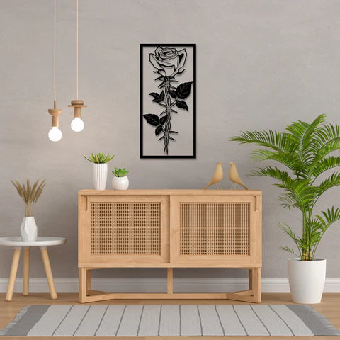 Beautiful Big Rose Metal Wall Art Decor Mantra