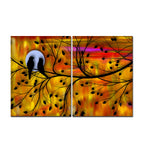 Beautiful Bird Couple on Tree Premium Bedroom Wall Painting DECORMANTRA