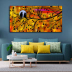 Beautiful Bird Couple on Tree Wall Painting DECORMANTRA