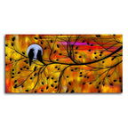 Beautiful Bird Couple on Tree Wall Painting DECORMANTRA