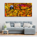 Beautiful Bird Couple on Tree Wall Painting DECORMANTRA