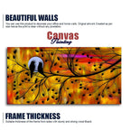 Beautiful Bird Couple on Tree Wall Painting DECORMANTRA