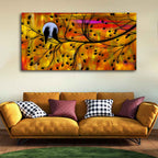 Beautiful Bird Couple on Tree Wall Painting DECORMANTRA