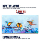 Beautiful Canary Birds on Branch Premium Canvas Wall Painting Decor Mantra