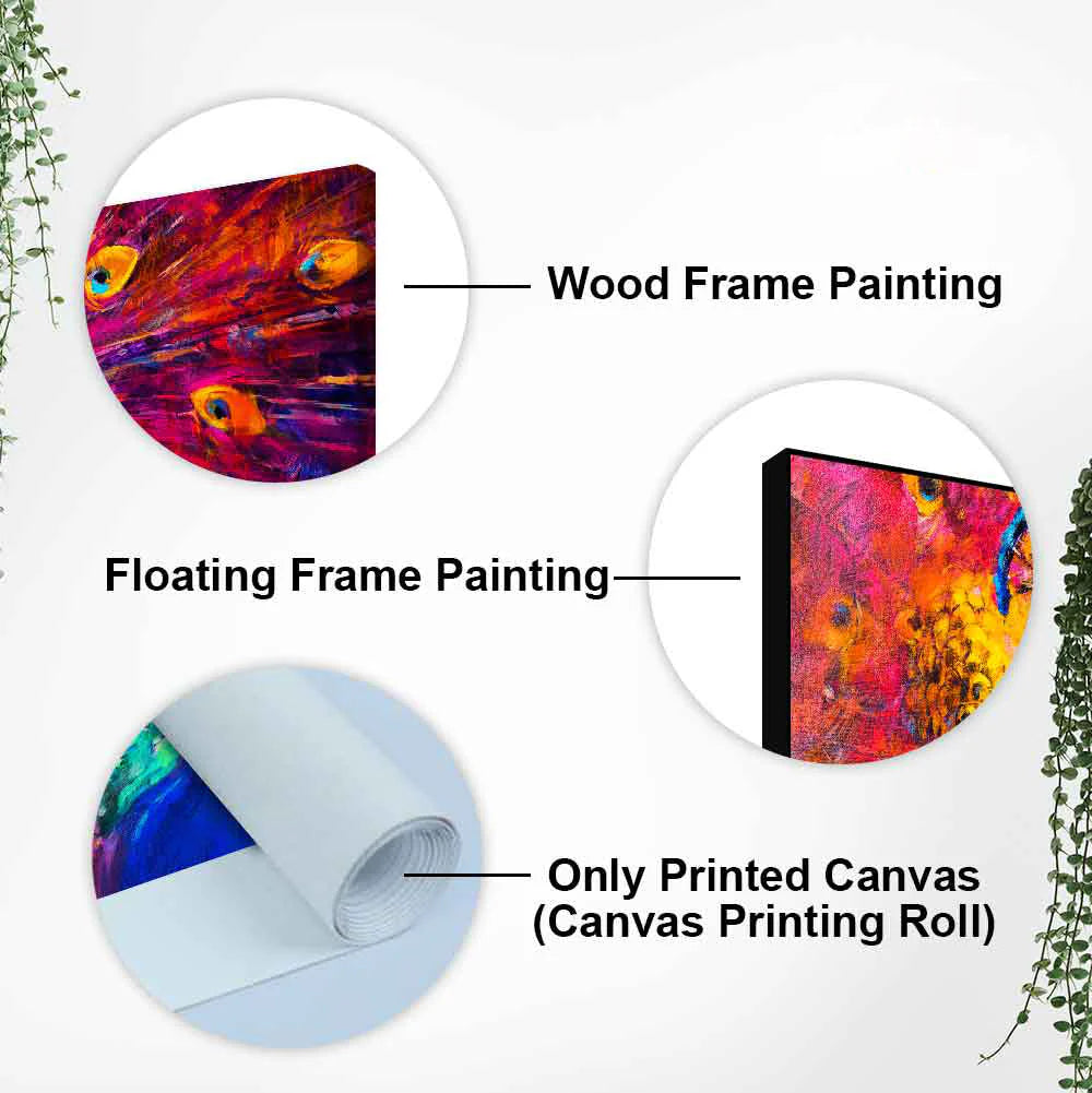 Beautiful Colorful Peacock Premium Canvas Wall Painting DECORMANTRA