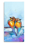 Beautiful Couple Birds Premium Canvas Wall Painting Decor Mantra